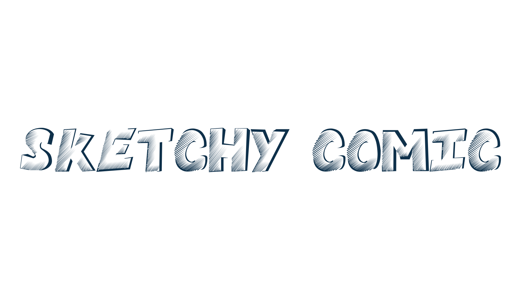 Sketchy Comic, fancy cartoon decorative comic font preview