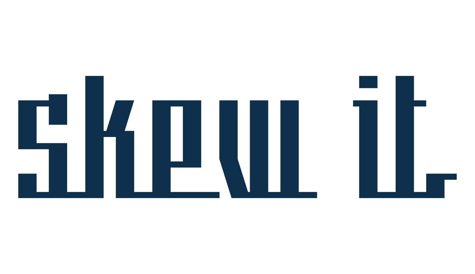 Skew It, techno square sci-fi font preview