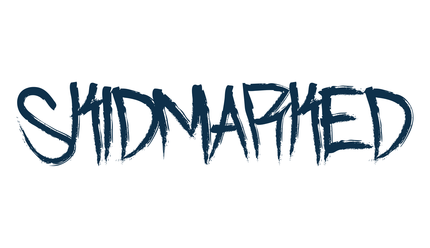 Skidmarked, script trash fancy decorative calligraphy font preview