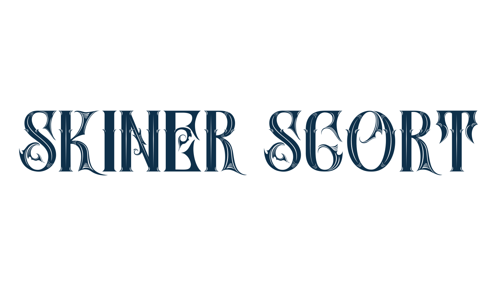 Skiner Scort, fancy retro decorative font preview