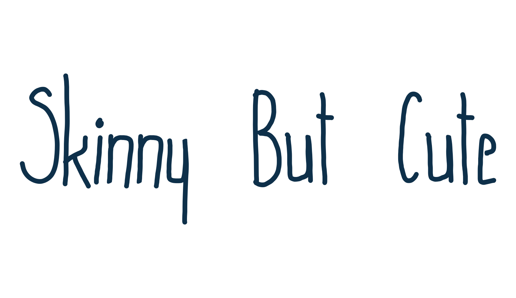 Skinny But Cute, script handwritten fancy decorative calligraphy font preview