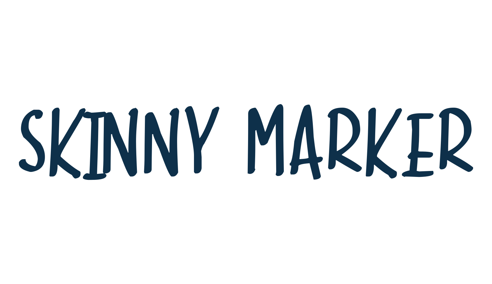 Skinny Marker, script handwritten fancy decorative calligraphy font preview