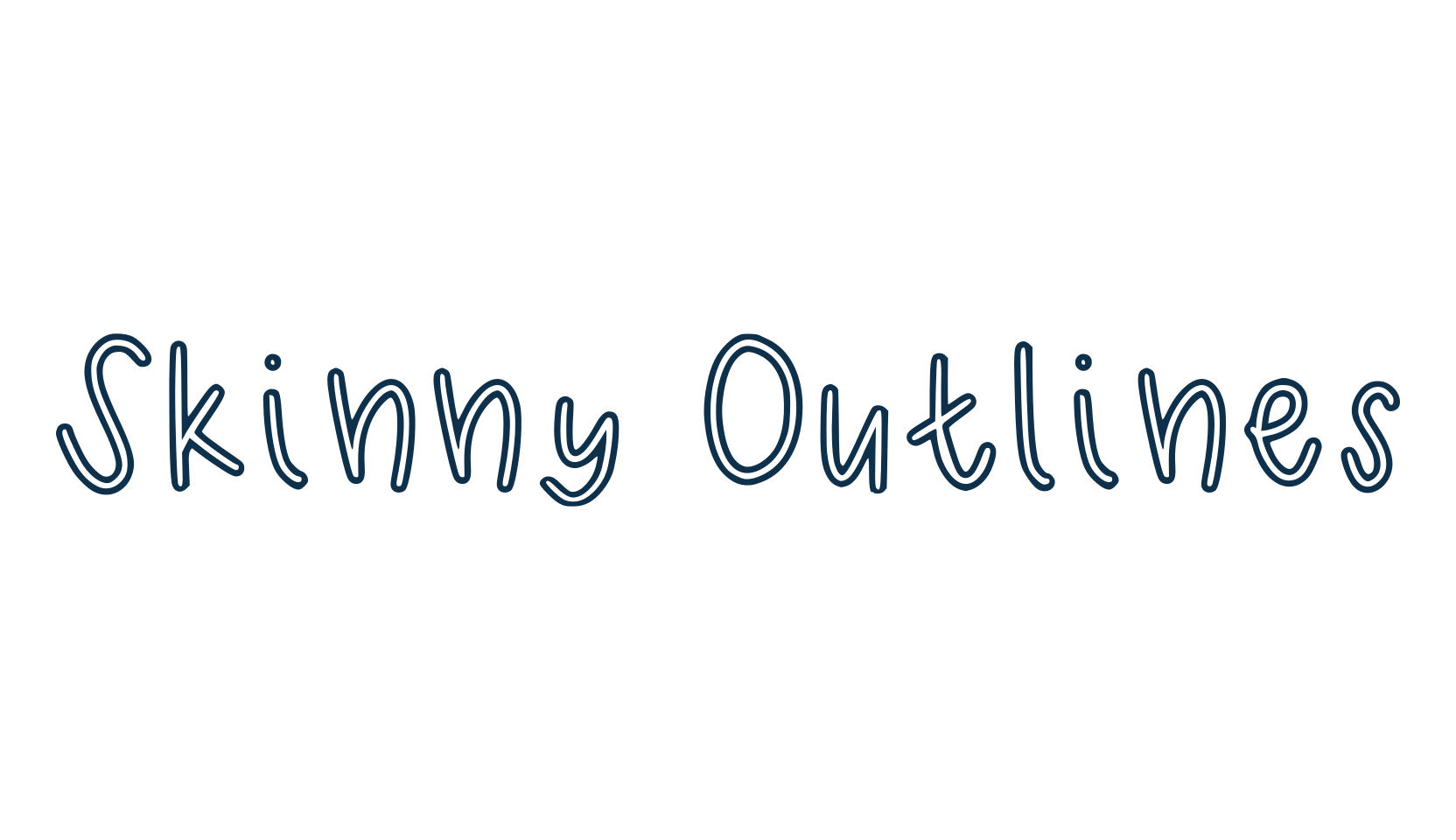 Skinny Outlines, fancy various decorative font preview