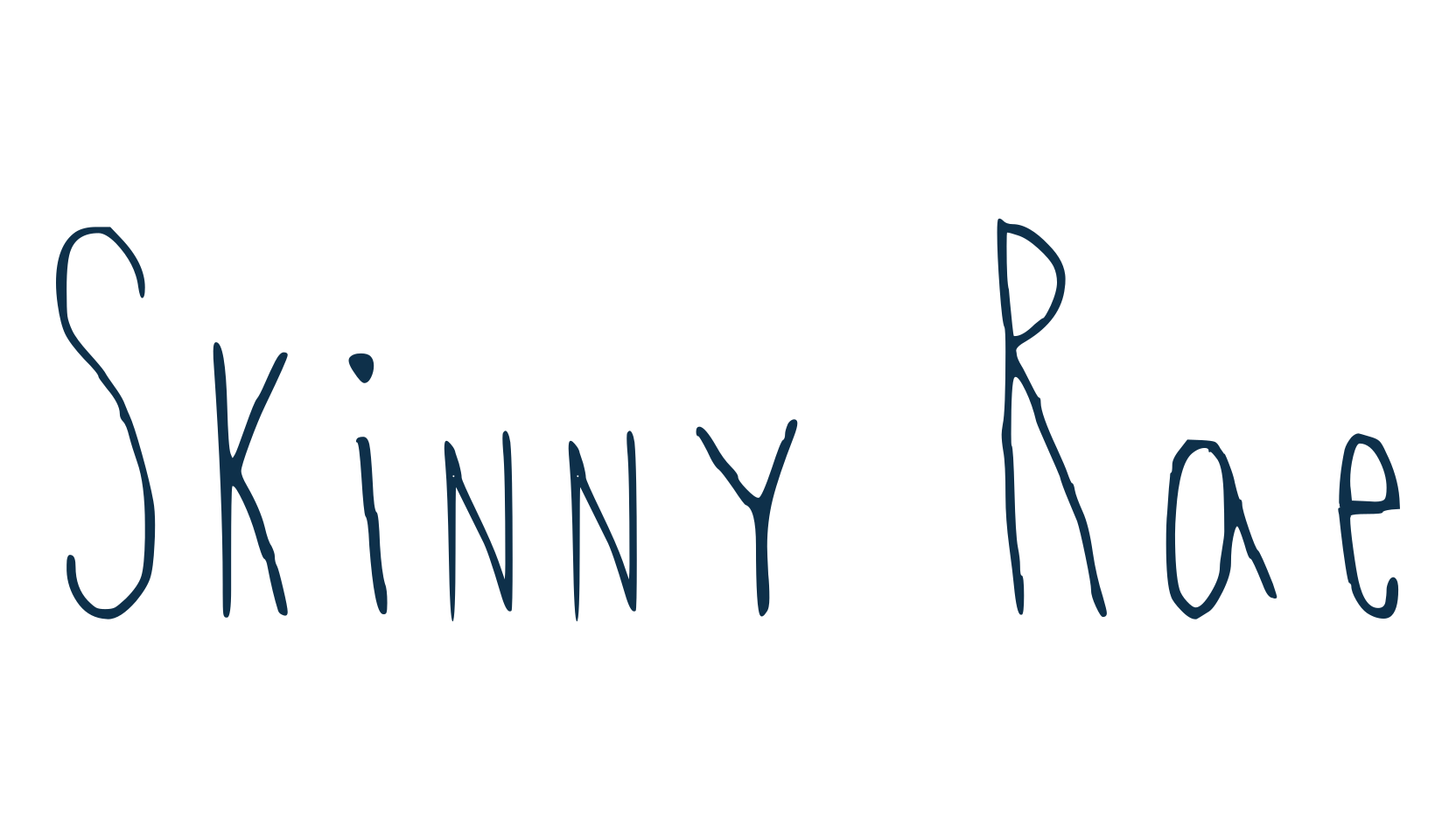 Skinny Rae, script handwritten fancy decorative calligraphy font preview