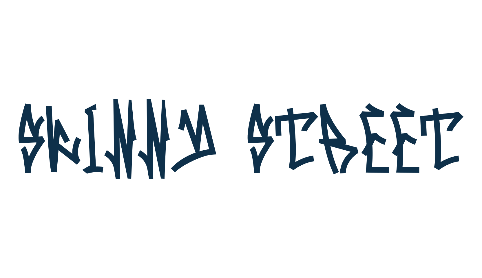 Skinny Street, script graffiti fancy decorative calligraphy font preview