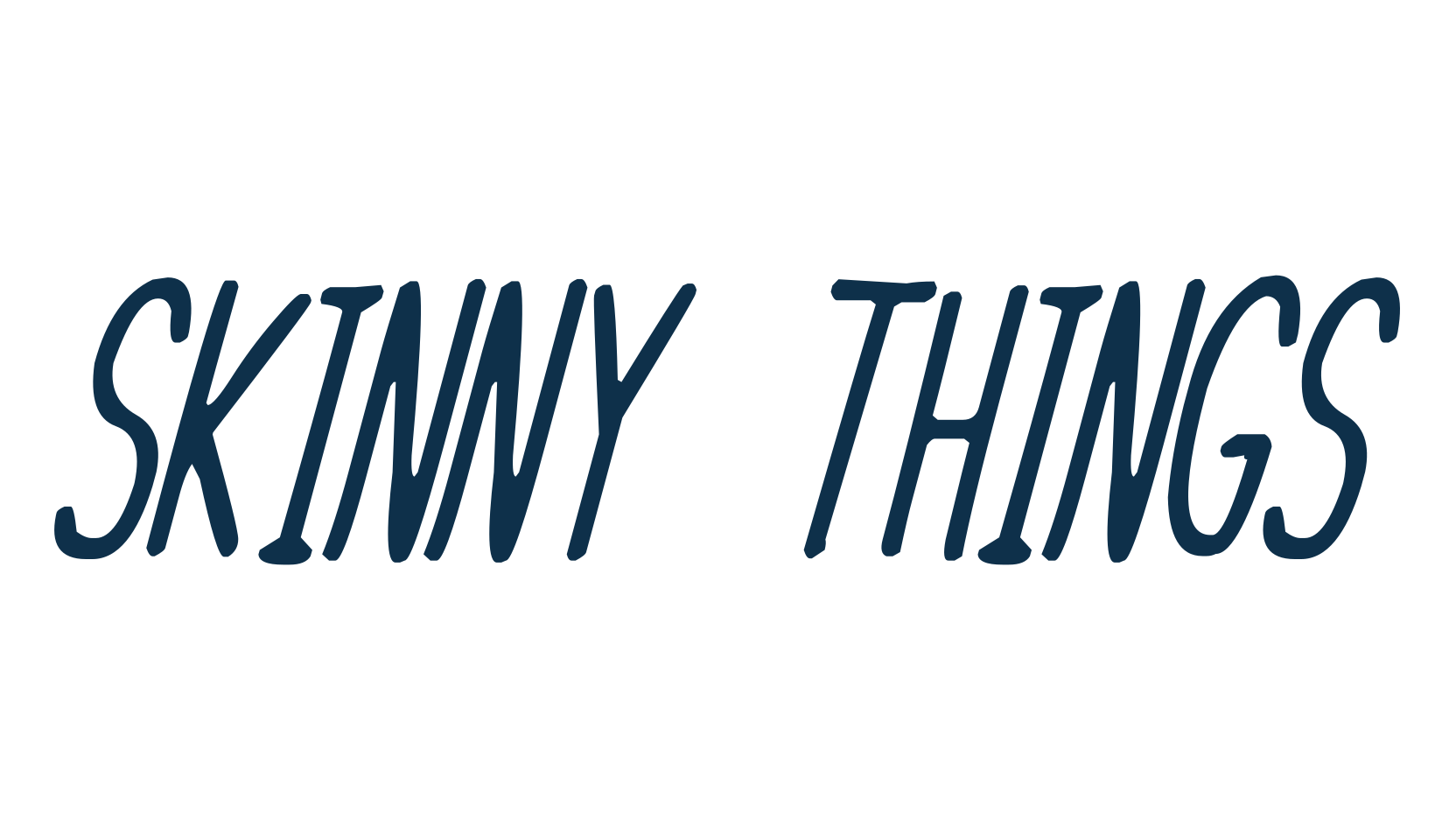 Skinny Things, script handwritten fancy decorative calligraphy font preview