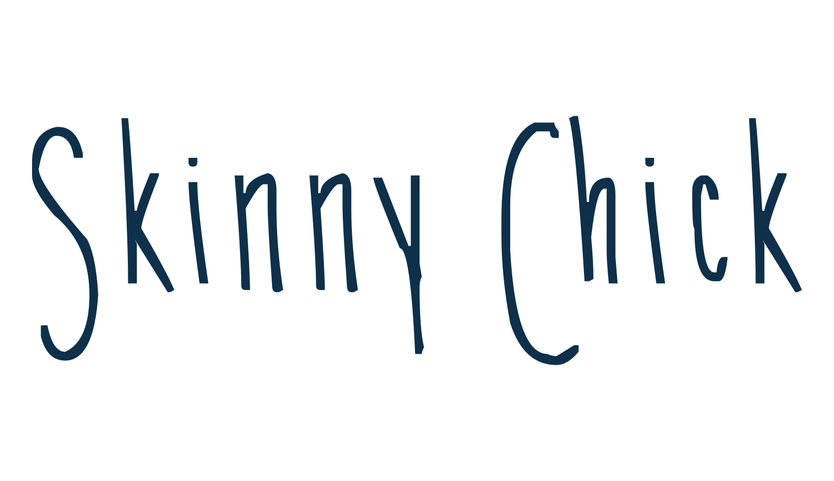 Skinny Chick, script handwritten fancy decorative calligraphy font preview
