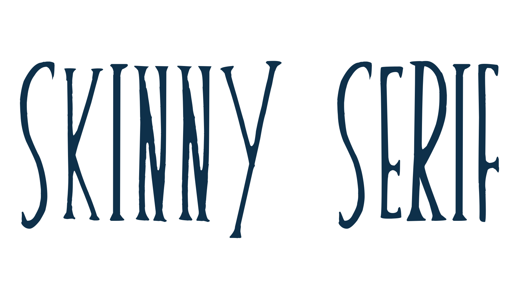 Skinny Serif, various font preview