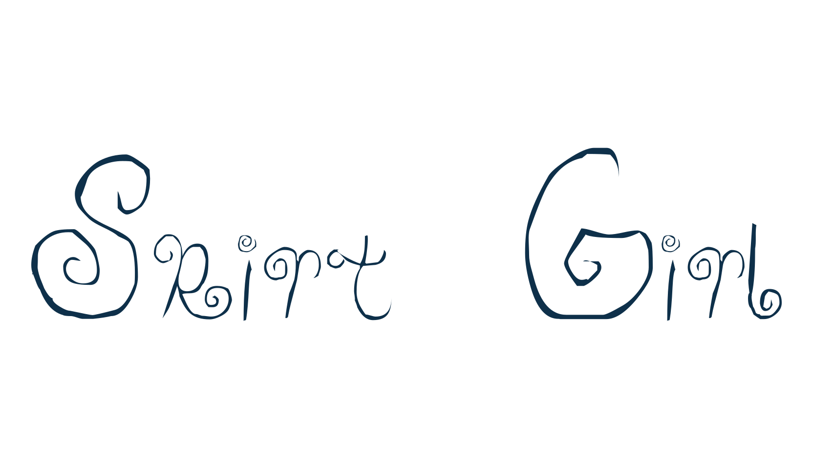 Skirt Girl, fancy curly decorative font preview
