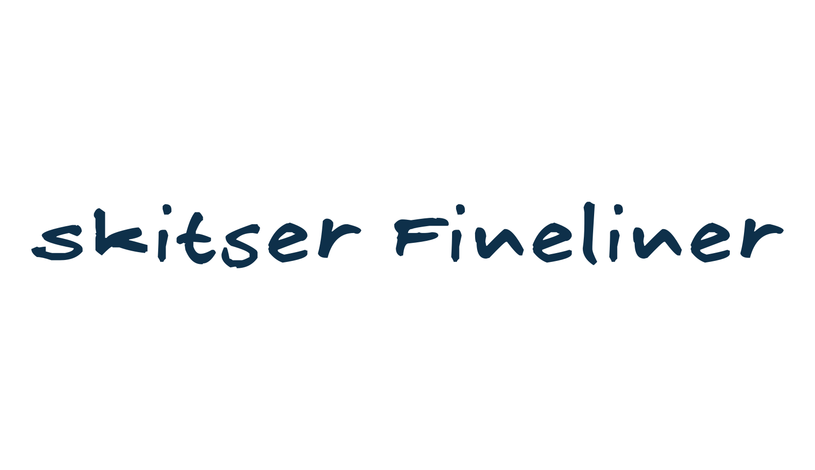 Skitser Fineliner, script handwritten fancy decorative calligraphy font preview