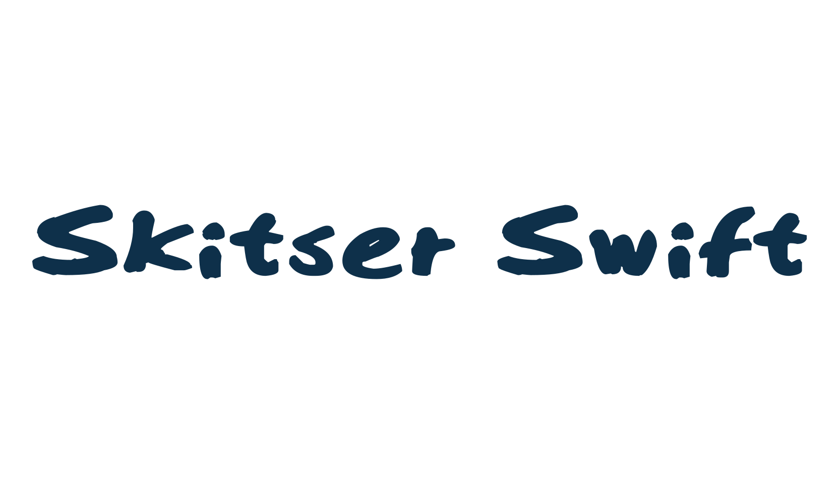 Skitser Swift, handwriting font preview
