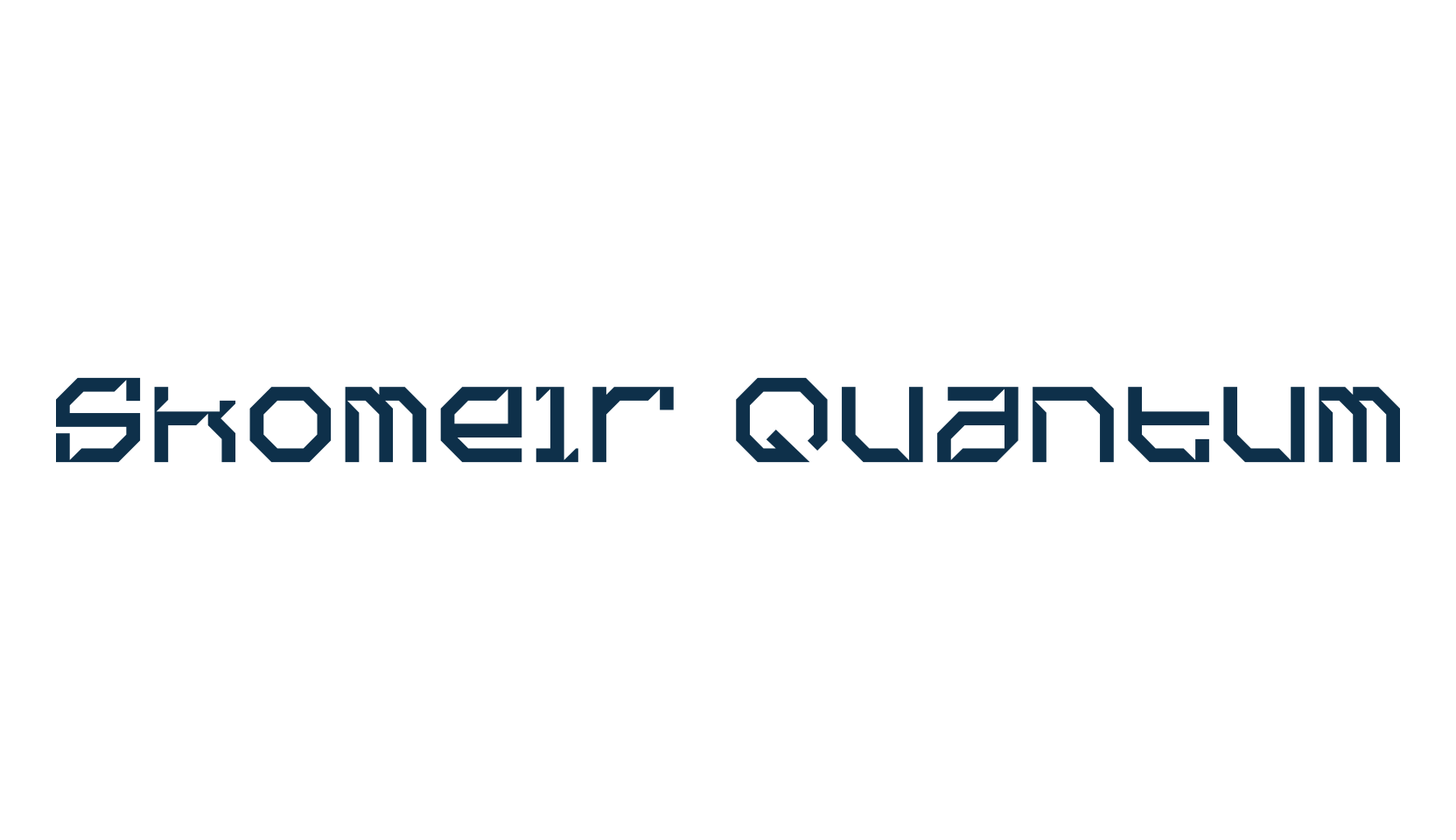 Skomelr Quantum, techno square sci-fi font preview