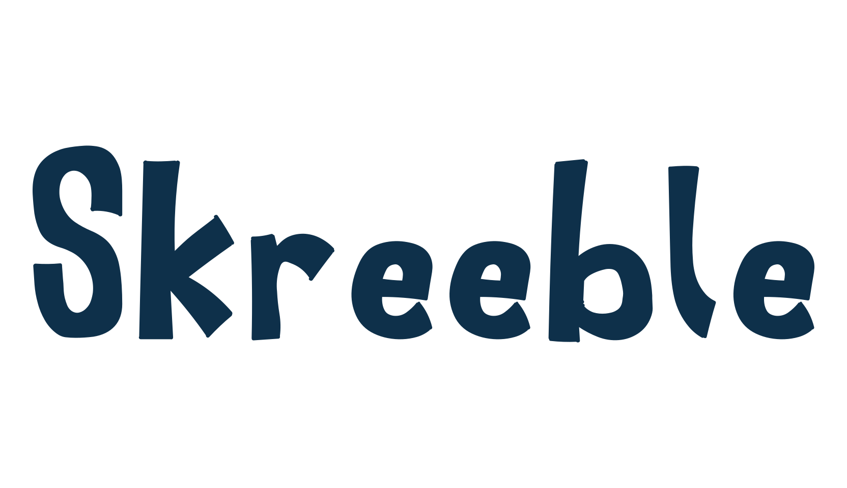 Skreeble, cartoon font preview