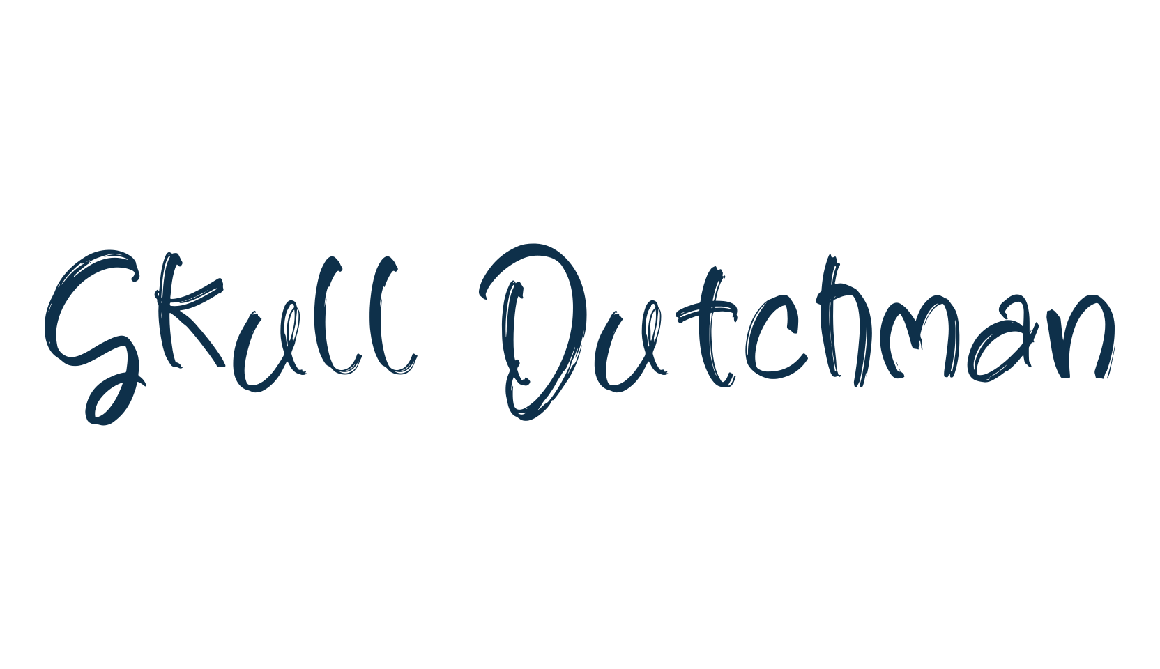 Skull Dutchman, script brush fancy decorative calligraphy font preview