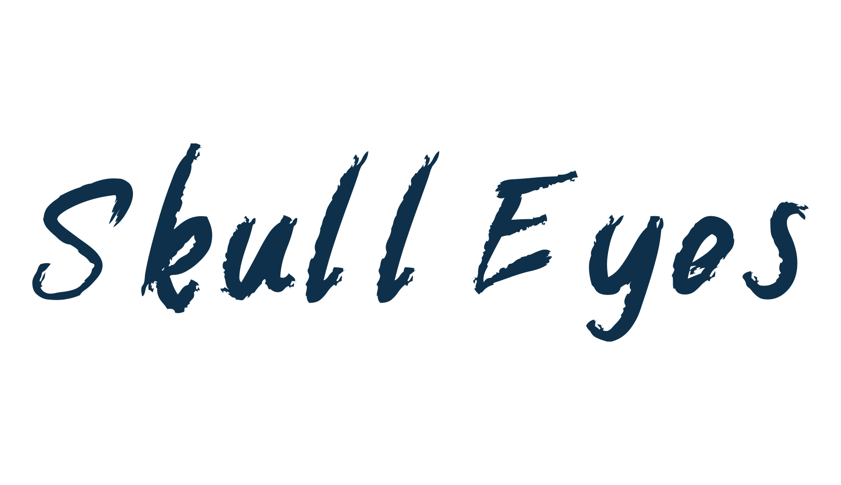 Skull Eyes, brush font preview