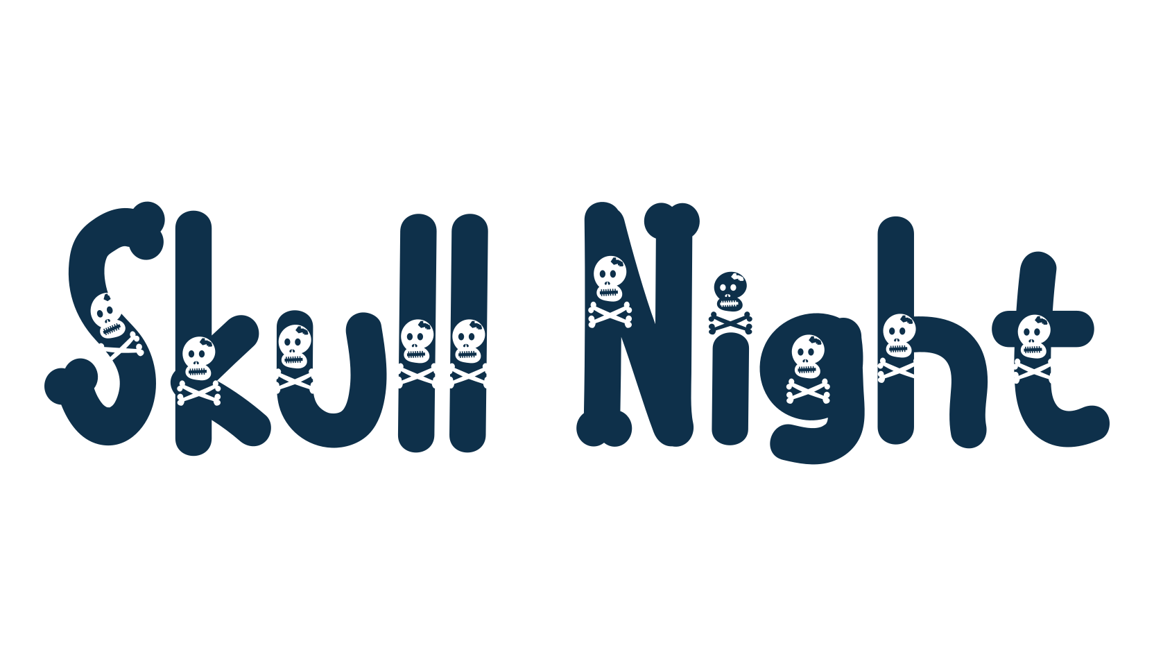 Skull Night, fancy decorative font preview