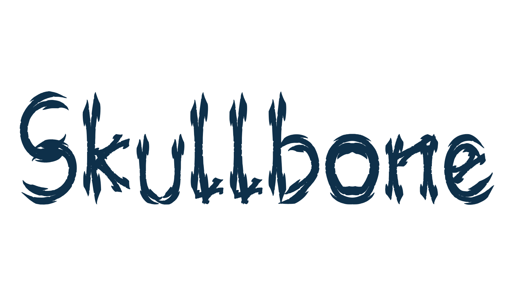 Skullbone, halloween font preview