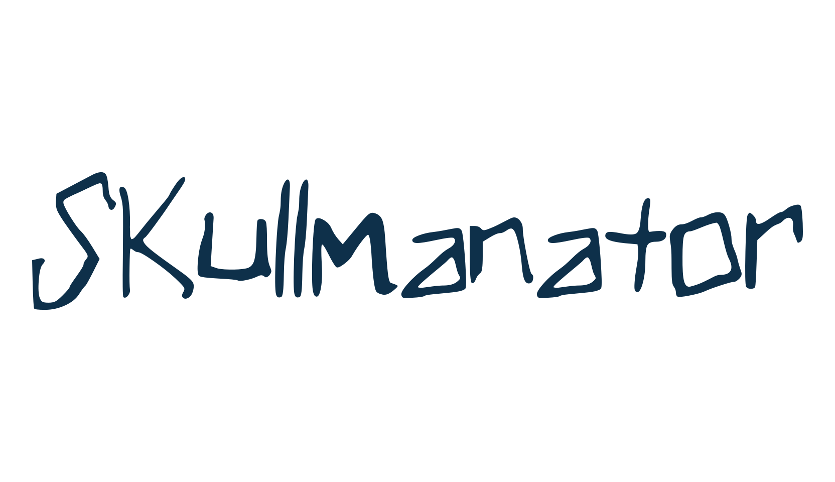 Skullmanator, fancy cartoon decorative font preview