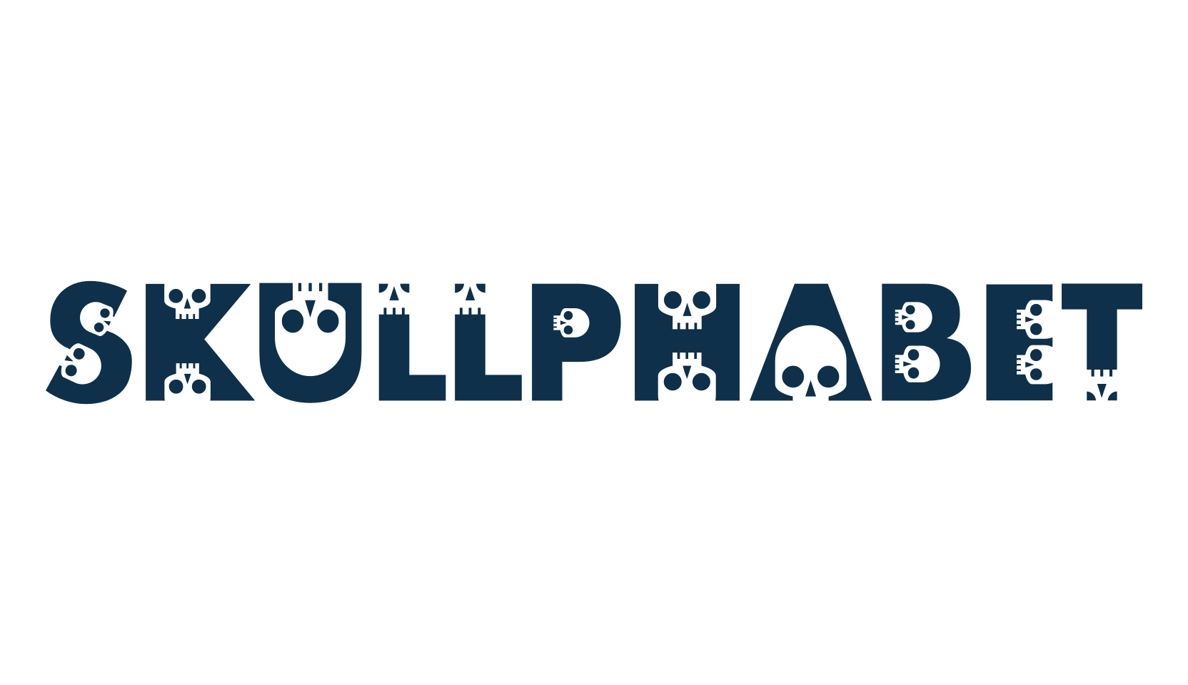 Skullphabet, decorative font preview