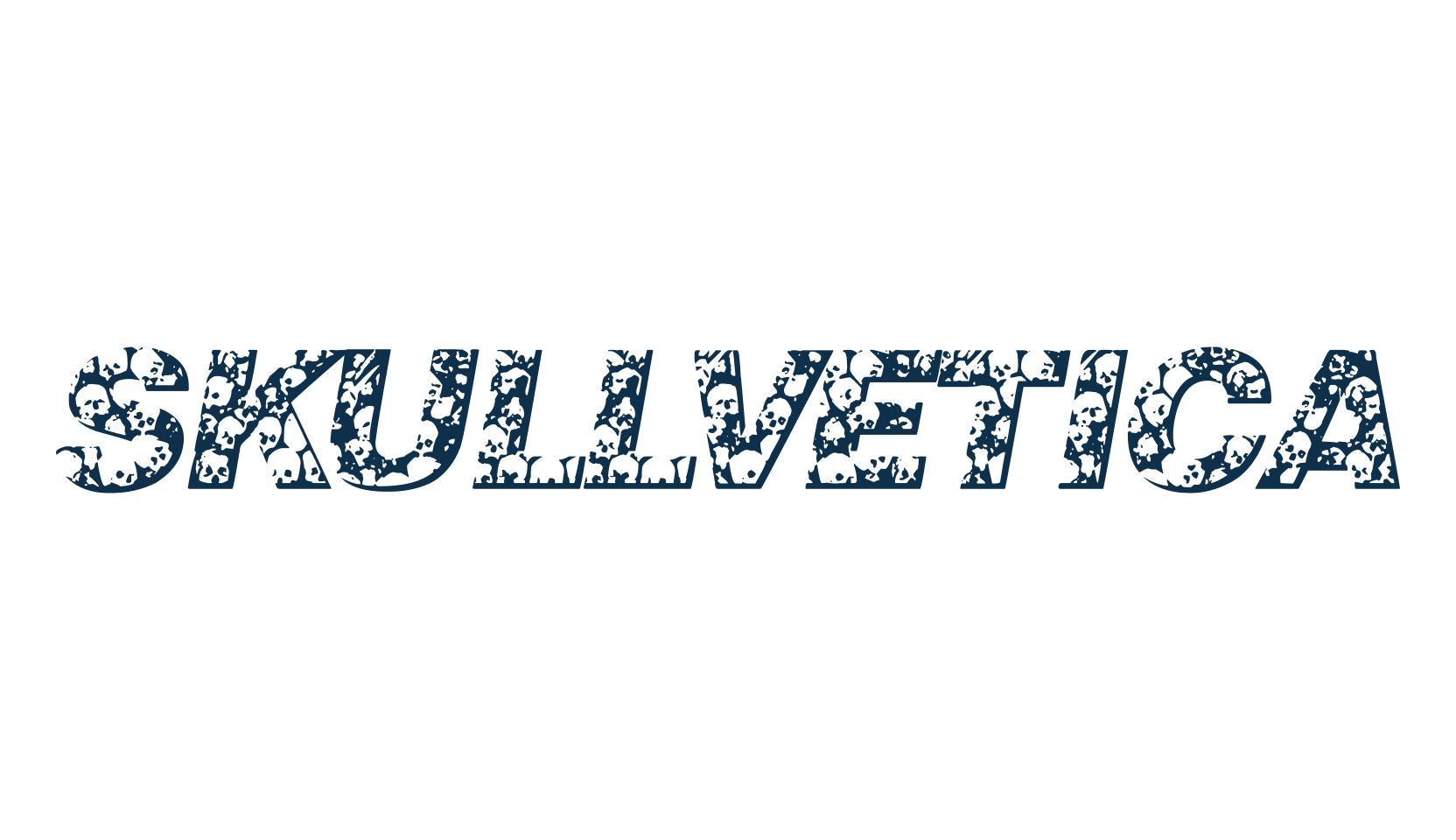 Skullvetica, decorative font preview