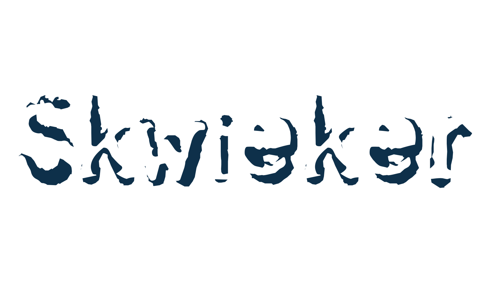 Skwieker, fancy destroy decorative font preview