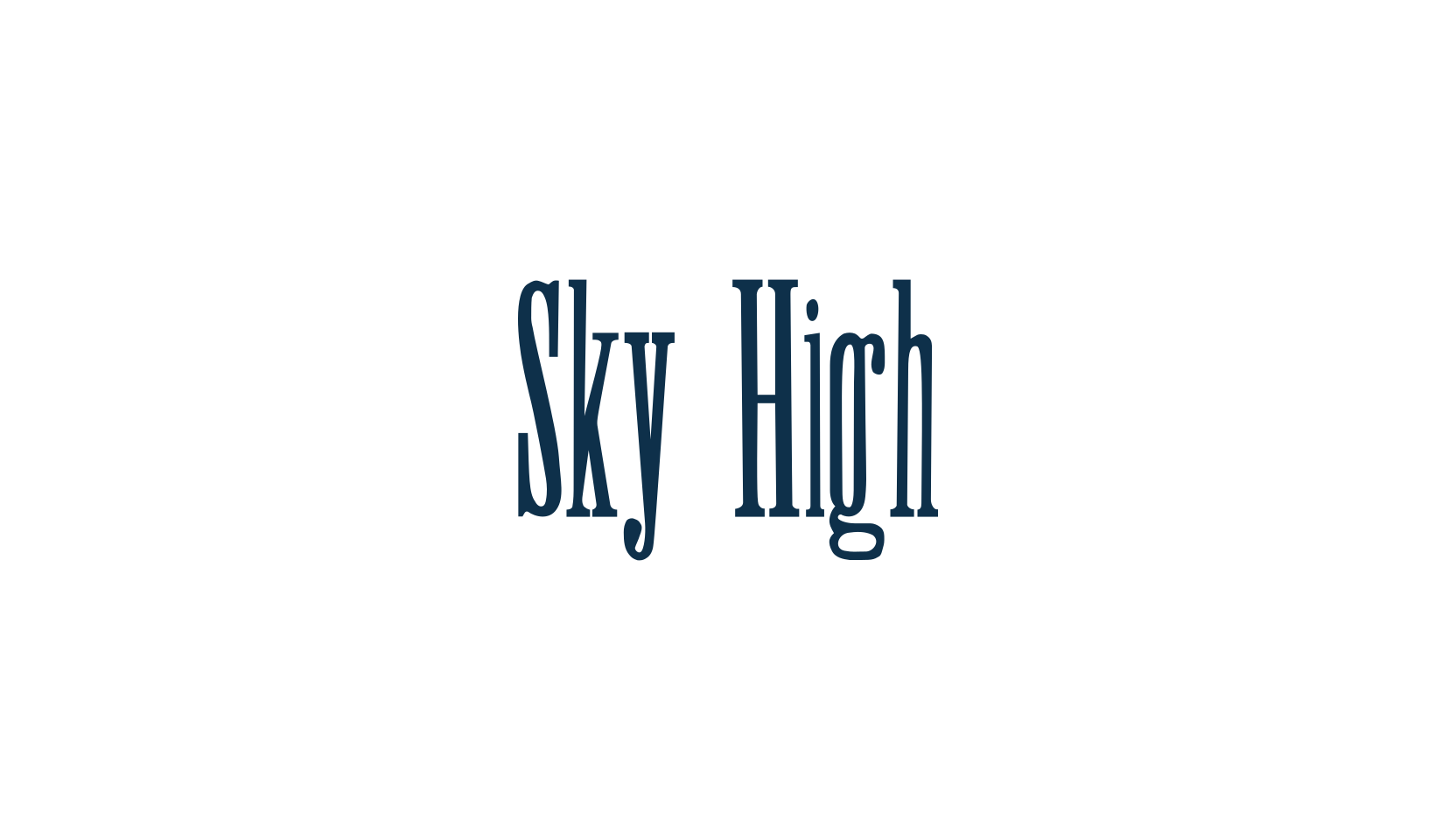 Sky High, fancy various decorative font preview