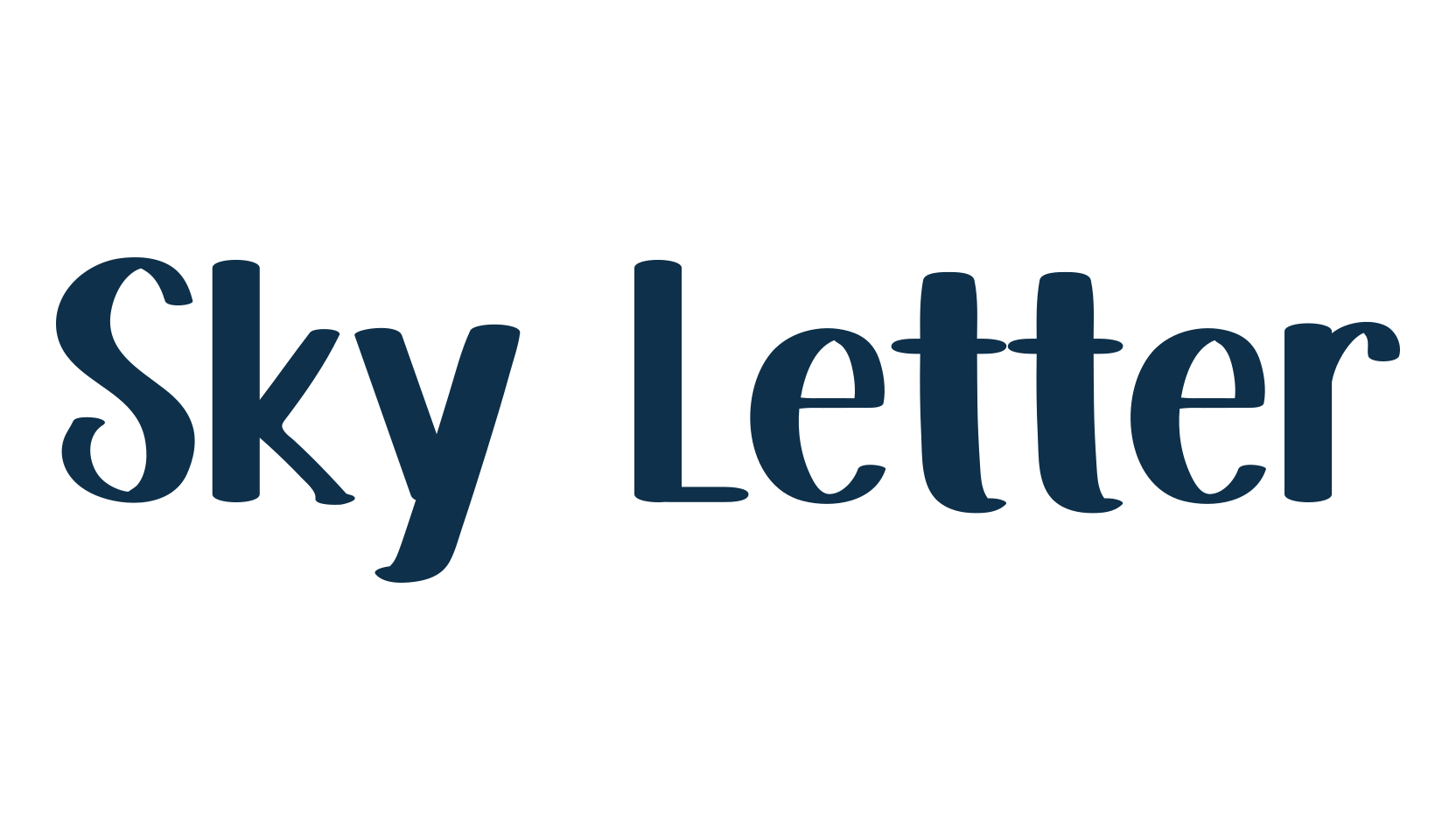 Sky Letter, fancy decorative font preview