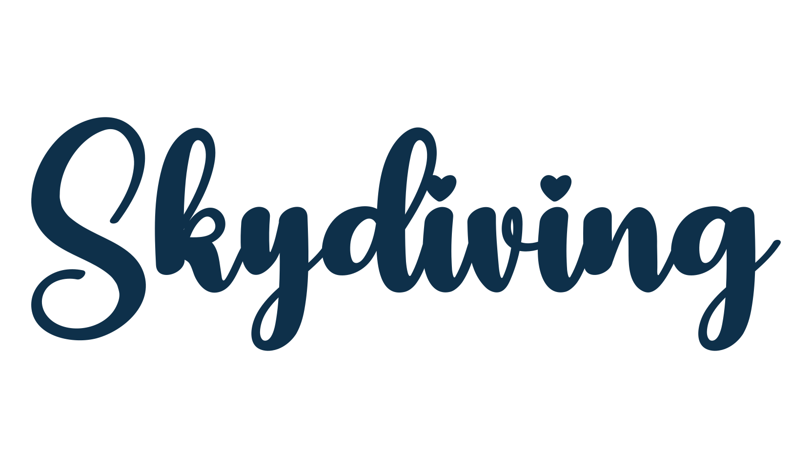 Skydiving, display market font preview