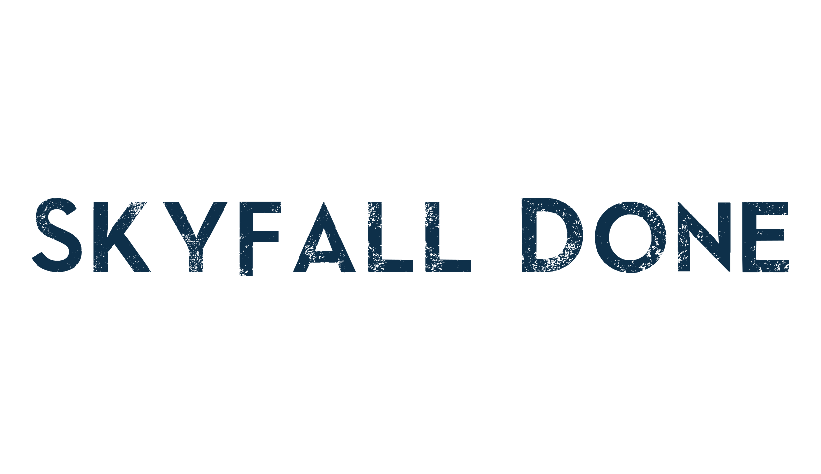 SkyFall Done, fancy eroded decorative font preview