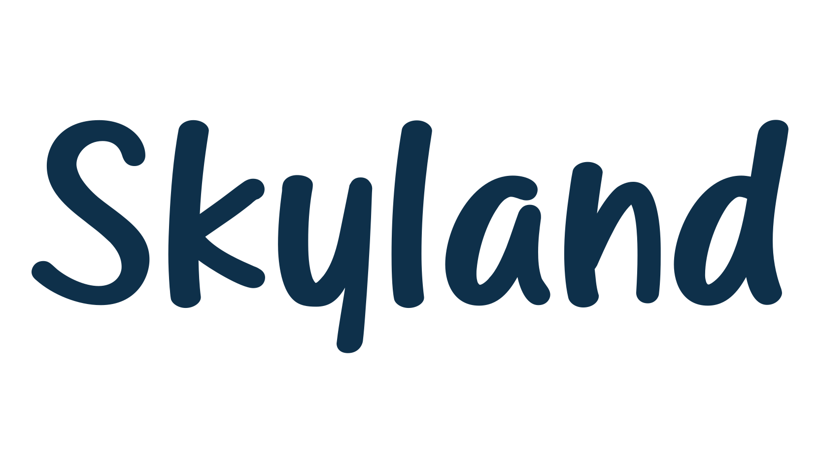 Skyland, handwriting font preview