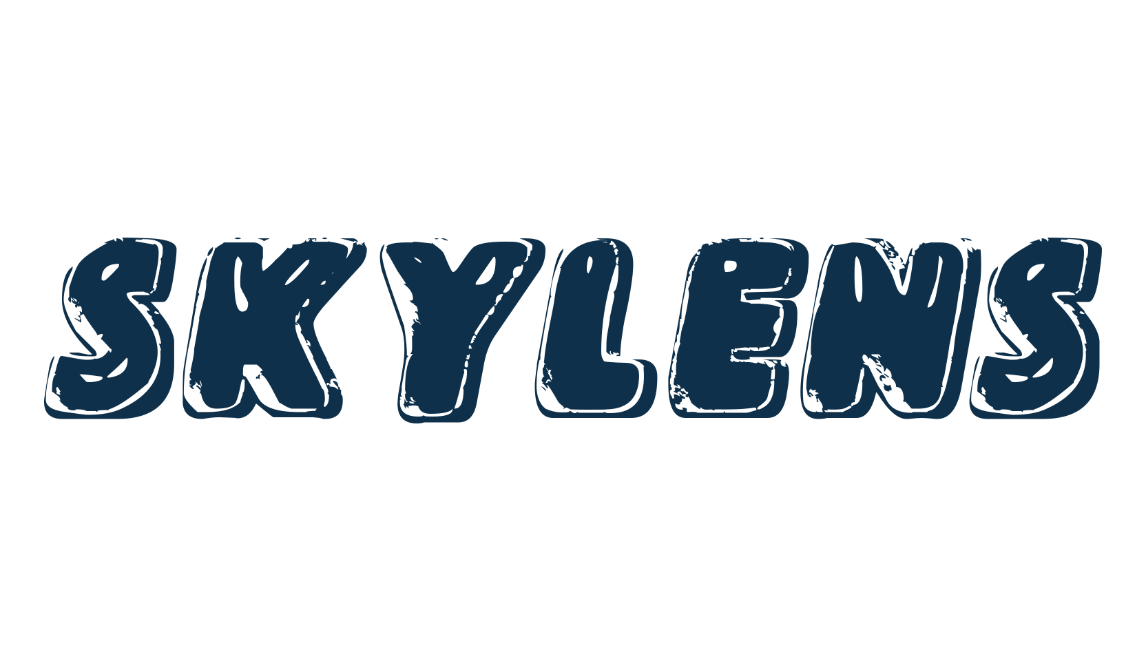 Skylens, fancy eroded decorative font preview