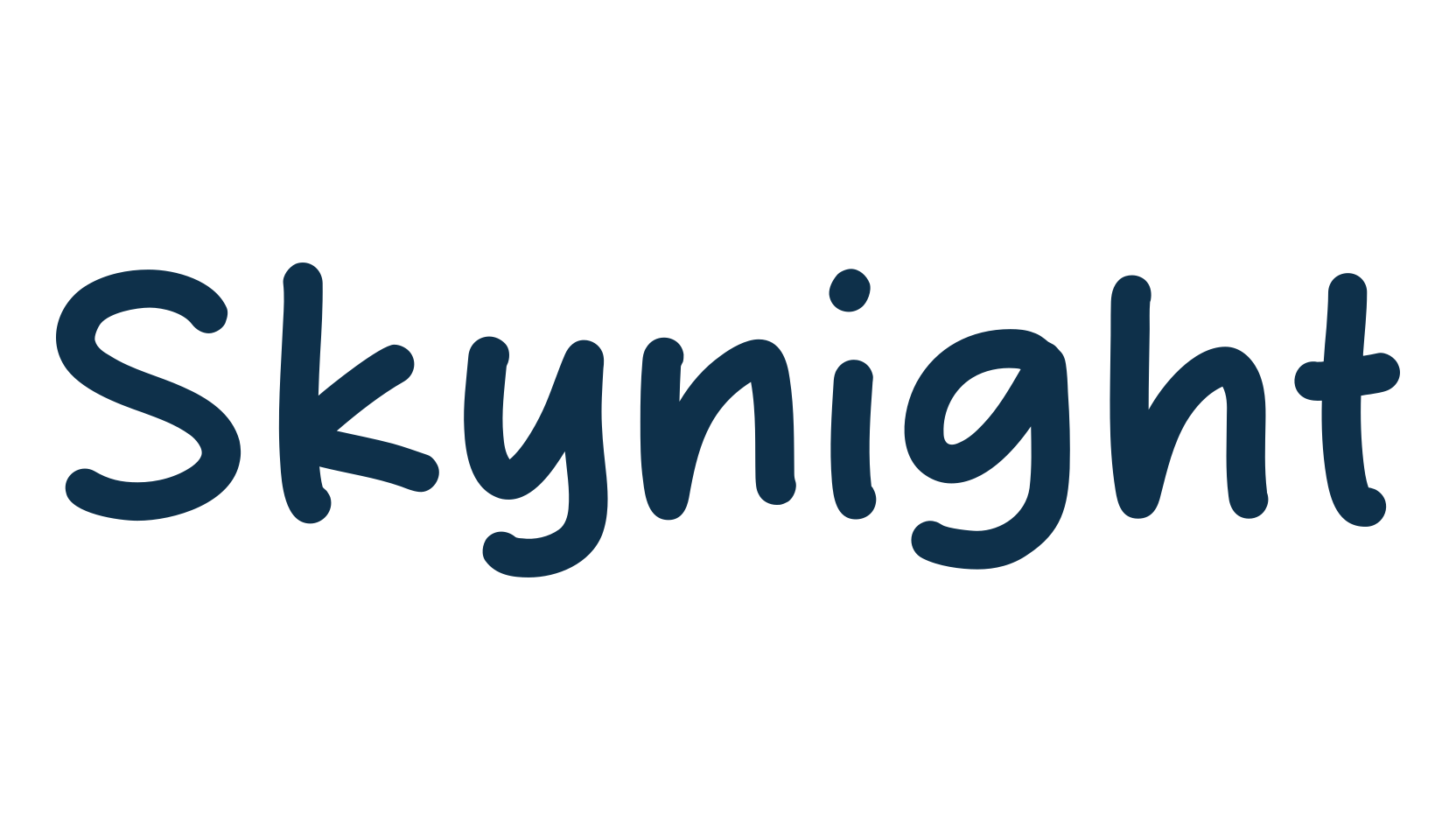 Skynight, handwriting font preview