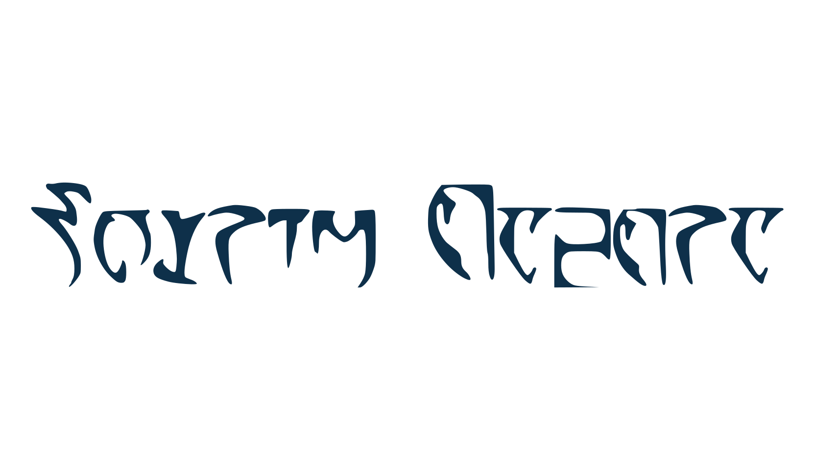 Skyrim Daedra, fancy decorative font preview