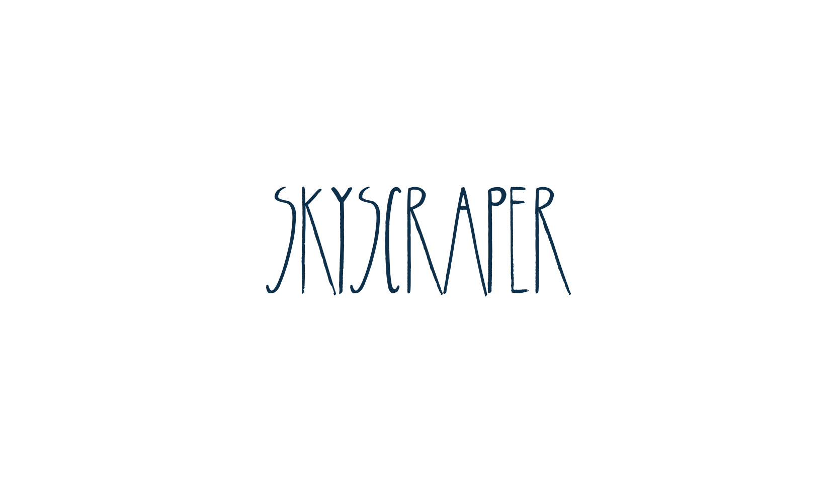 Skyscraper (skyscraper), fancy various decorative script calligraphy font preview