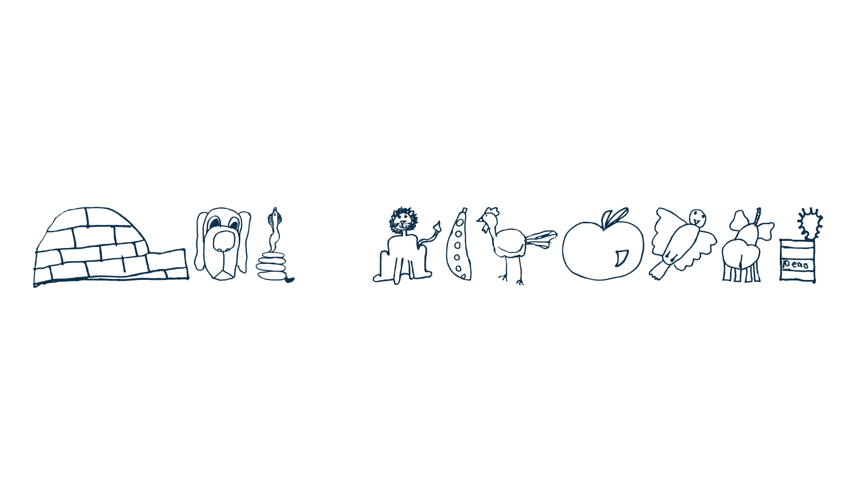 SL Kids Alphabet, fancy decorative font preview