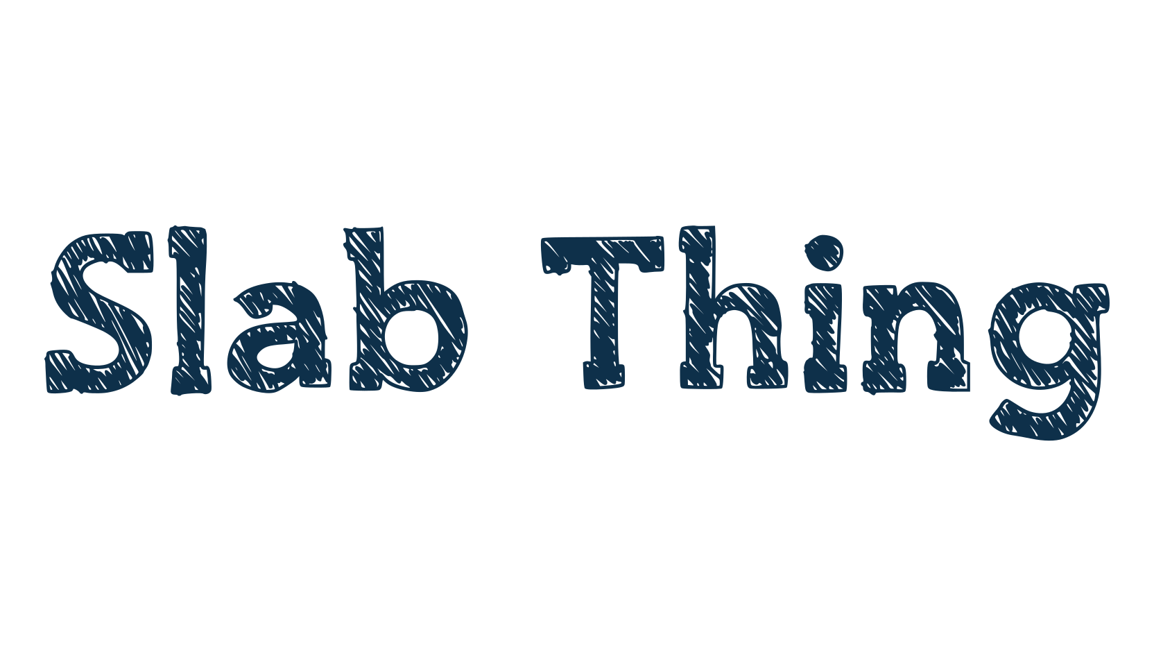 Slab Thing, various font preview