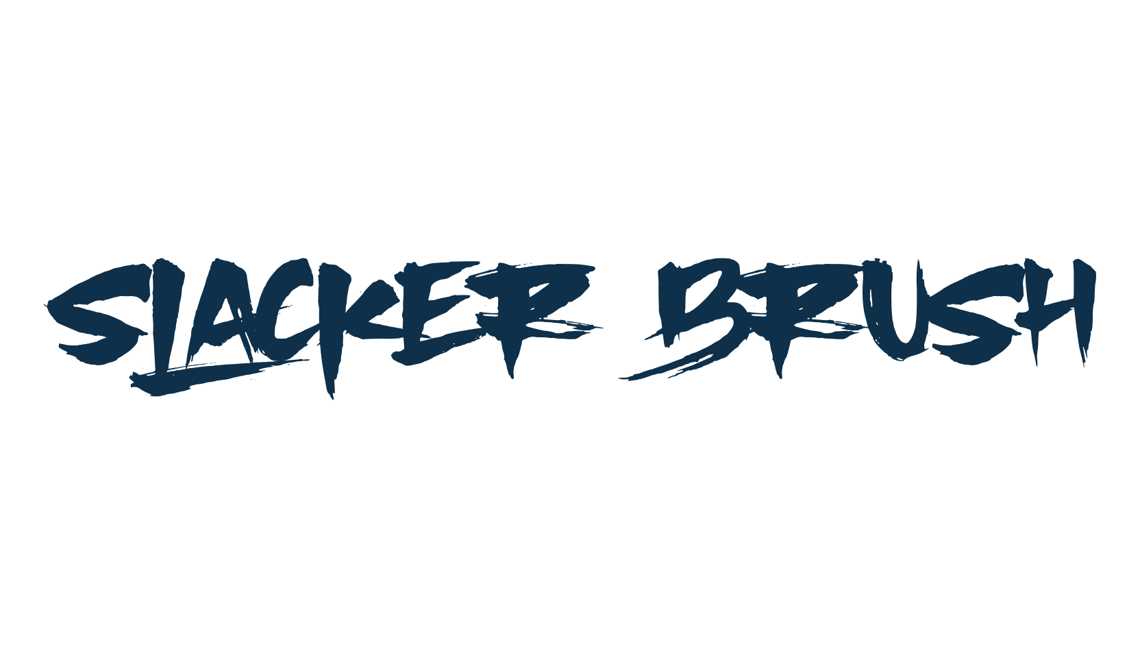 Slacker Brush, trash font preview