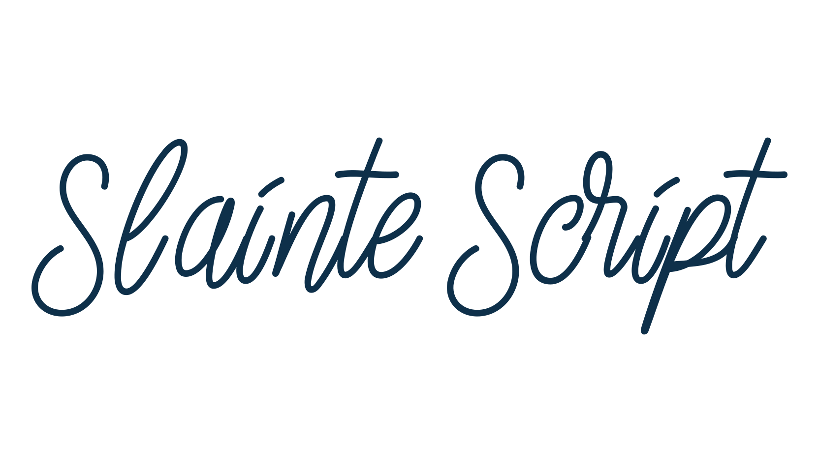 Slainte Script, handwriting font preview