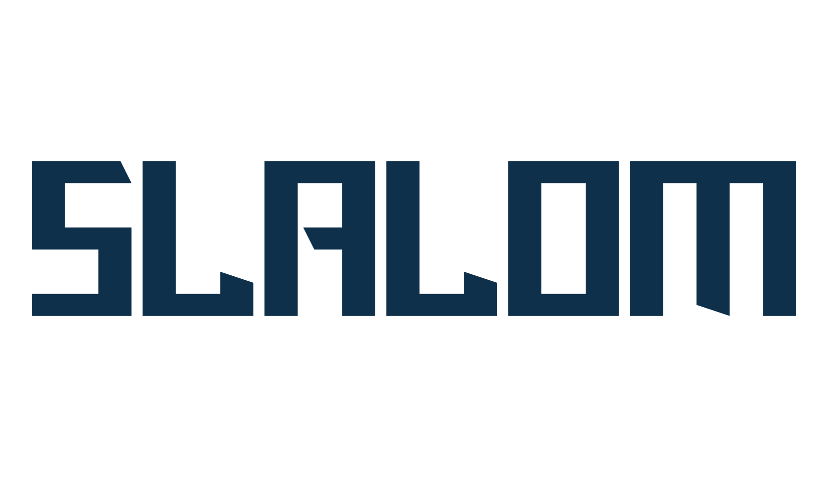 Slalom, techno square sci-fi font preview