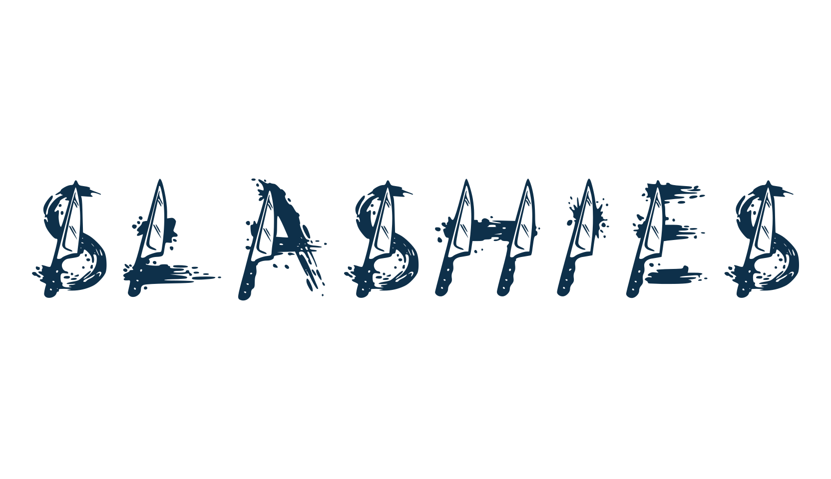 Slashies, halloween font preview