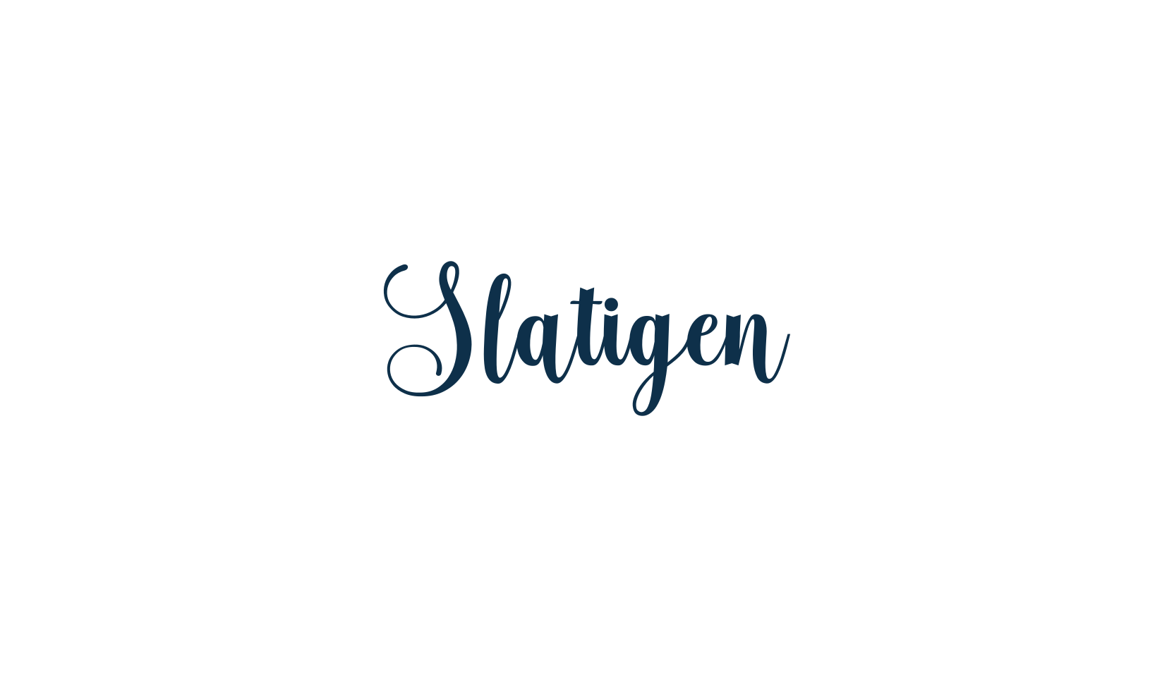 Slatigen, calligraphy font preview
