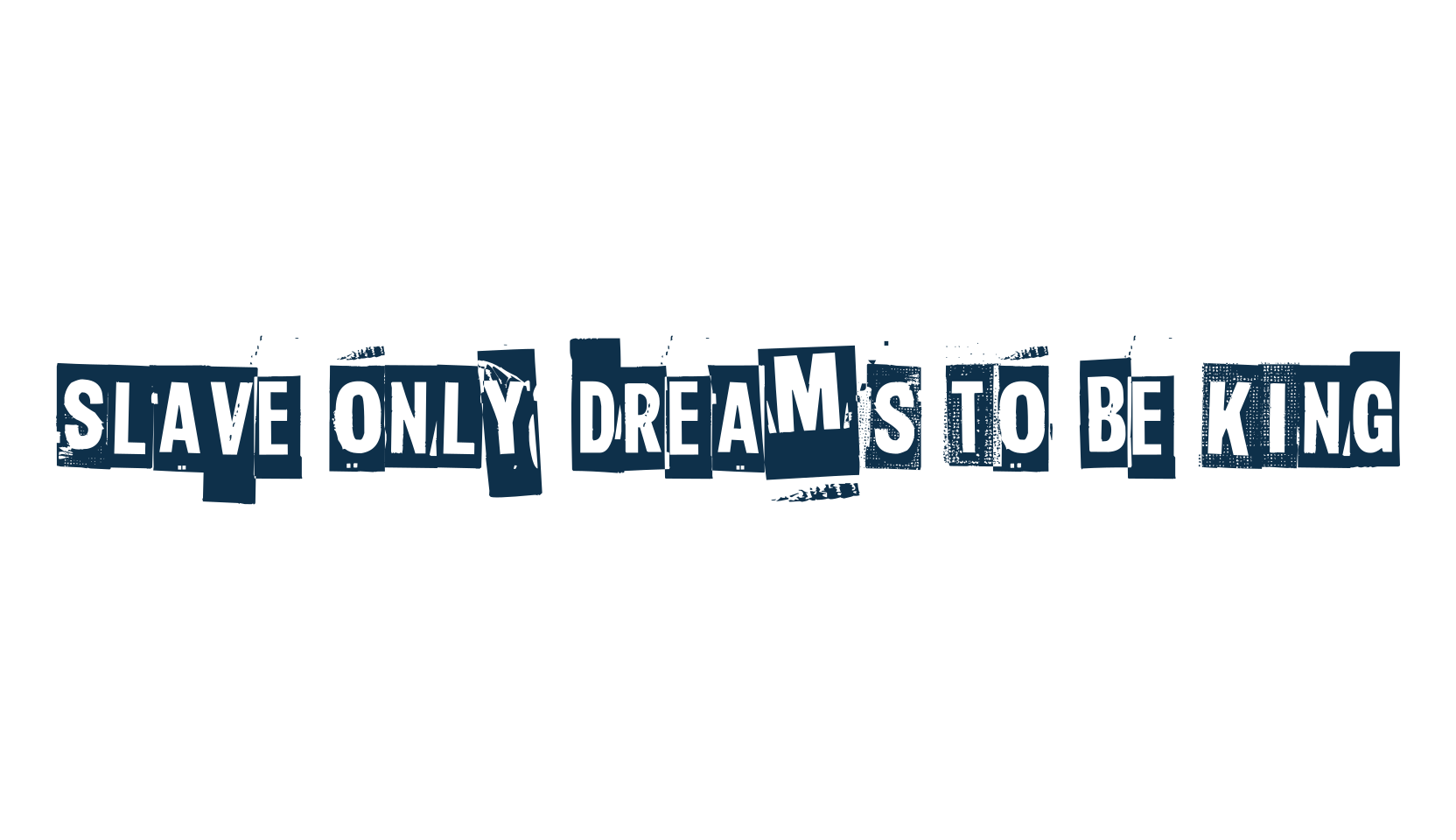Slave only dreams to be king, fancy distorted decorative font preview