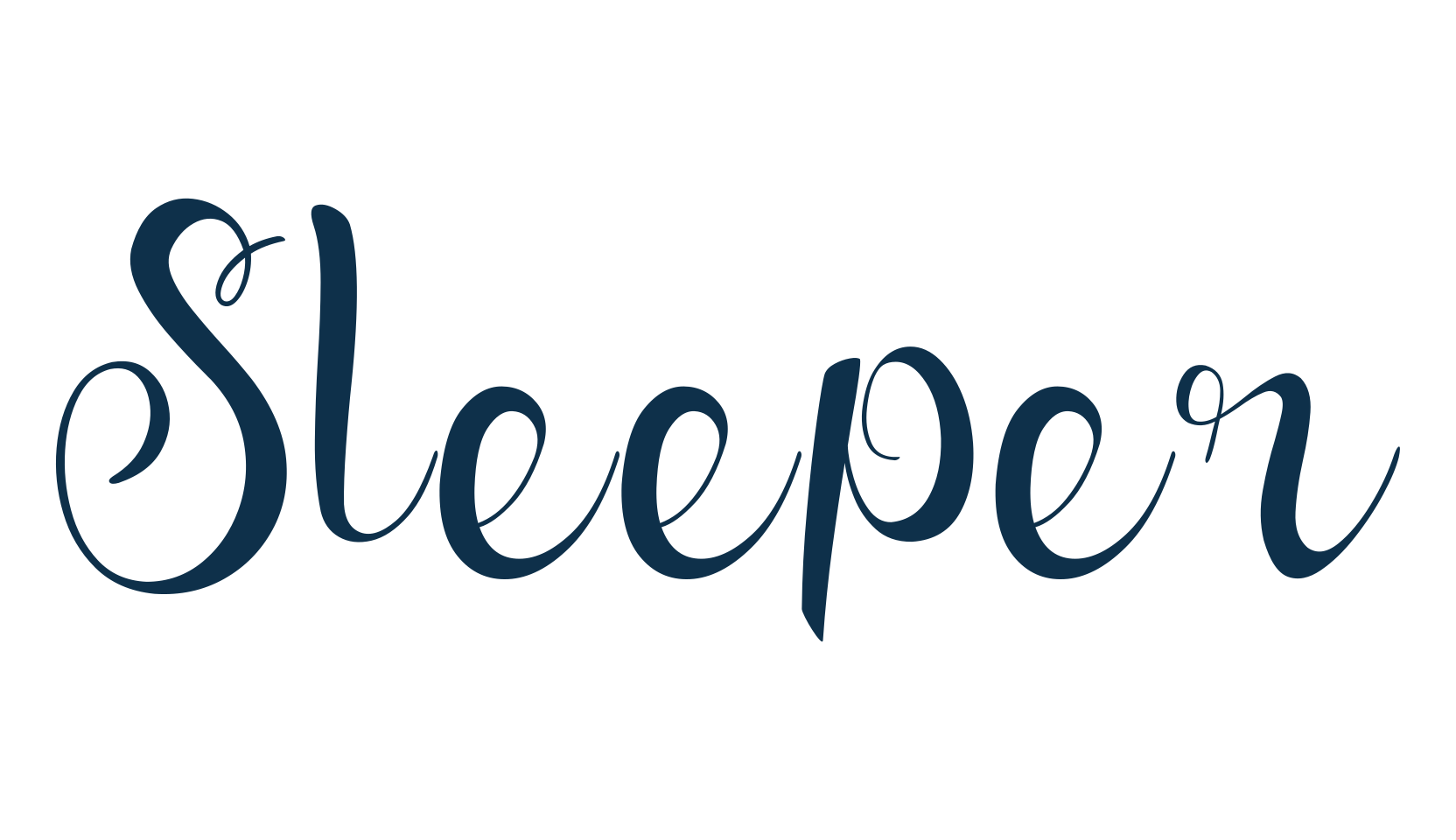 Sleeper, calligraphy font preview