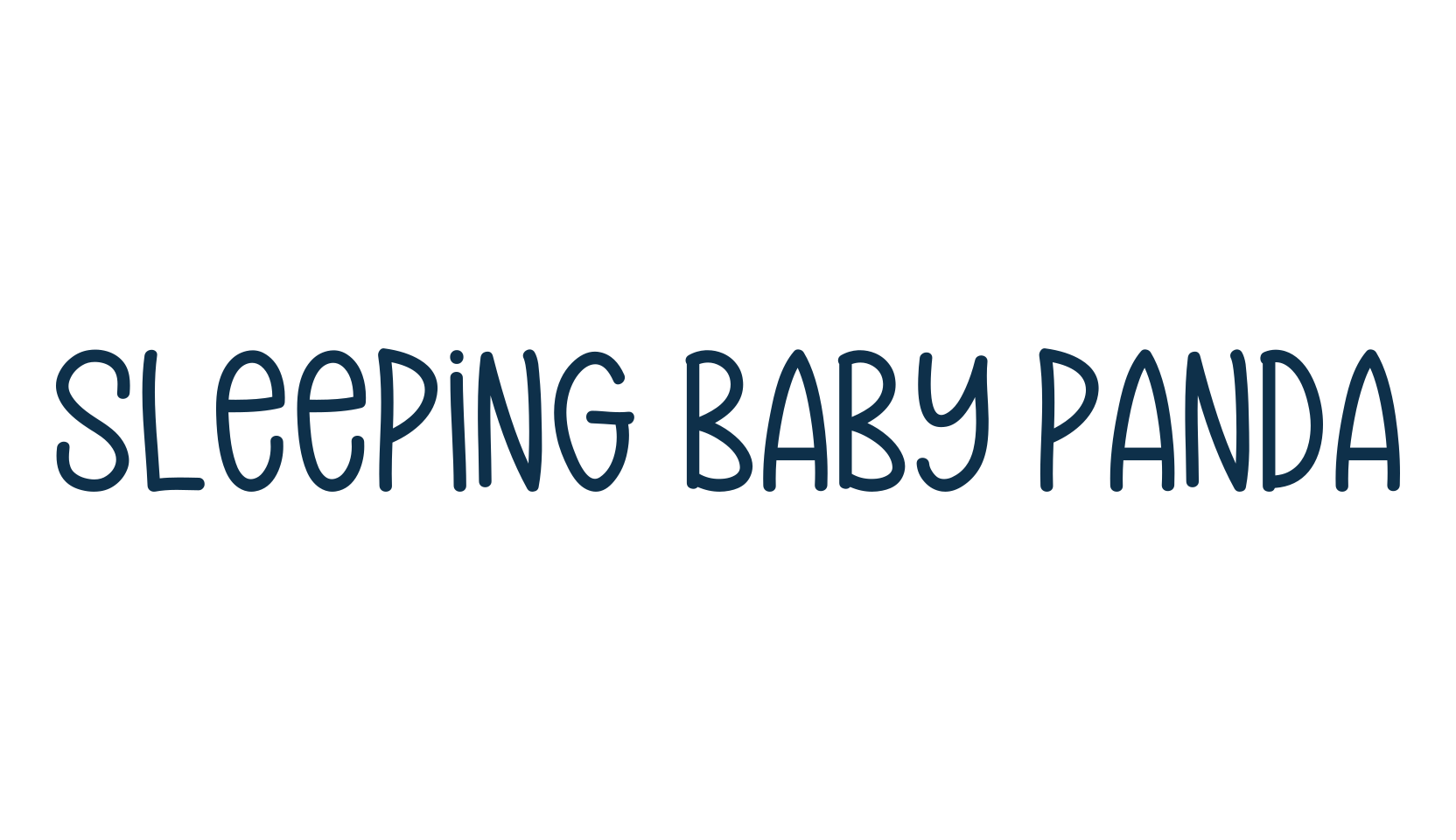 Sleeping Baby Panda, handwriting font preview