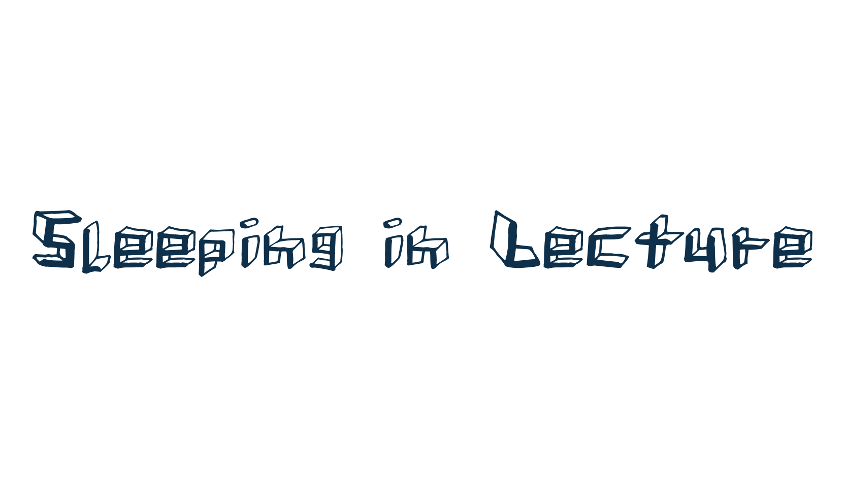 Sleeping in Lecture, fancy various decorative font preview