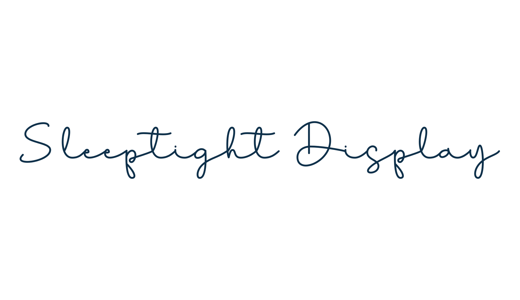 Sleeptight Display, script handwritten fancy decorative calligraphy font preview