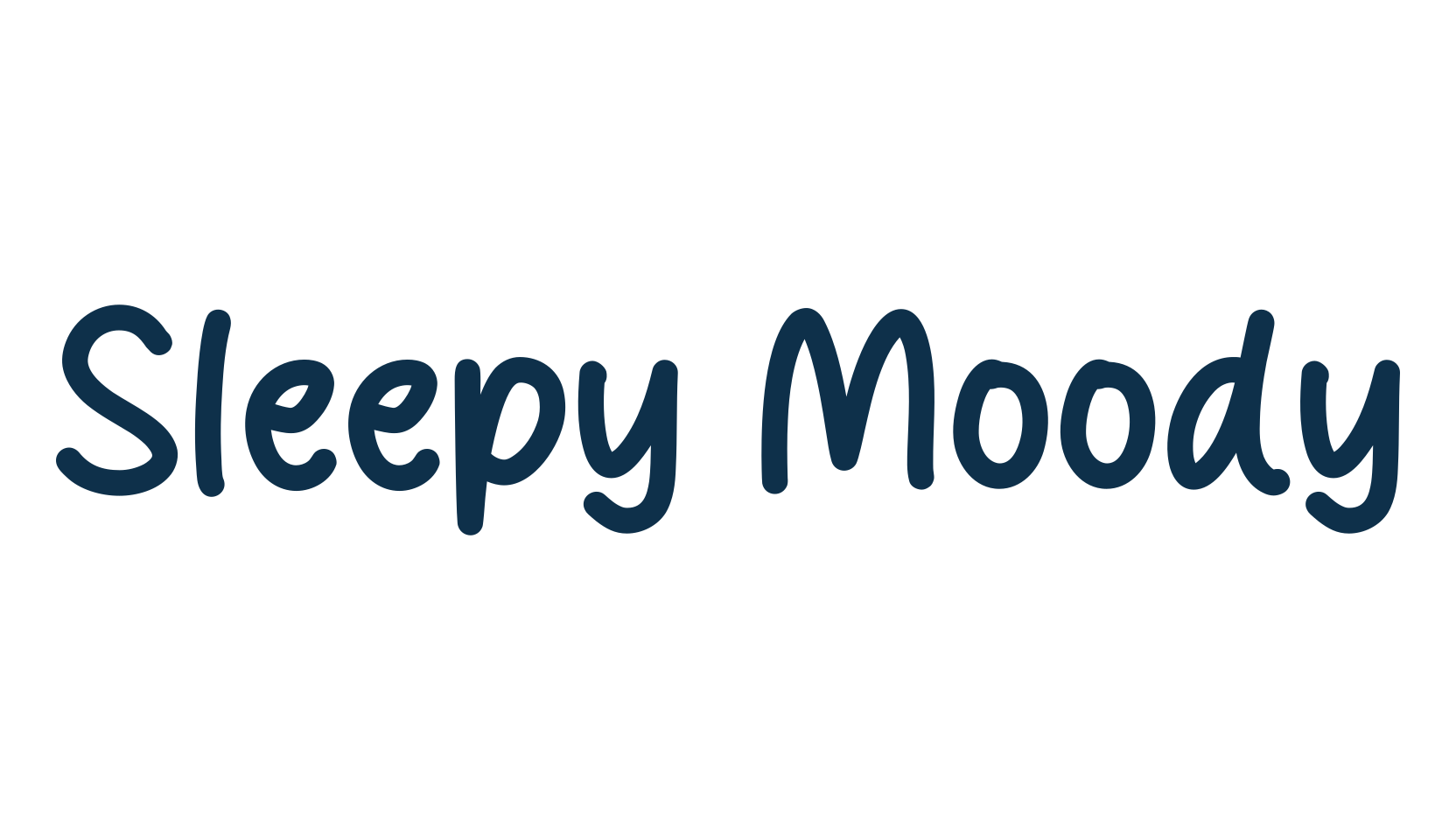 Sleepy Moody, handwriting font preview