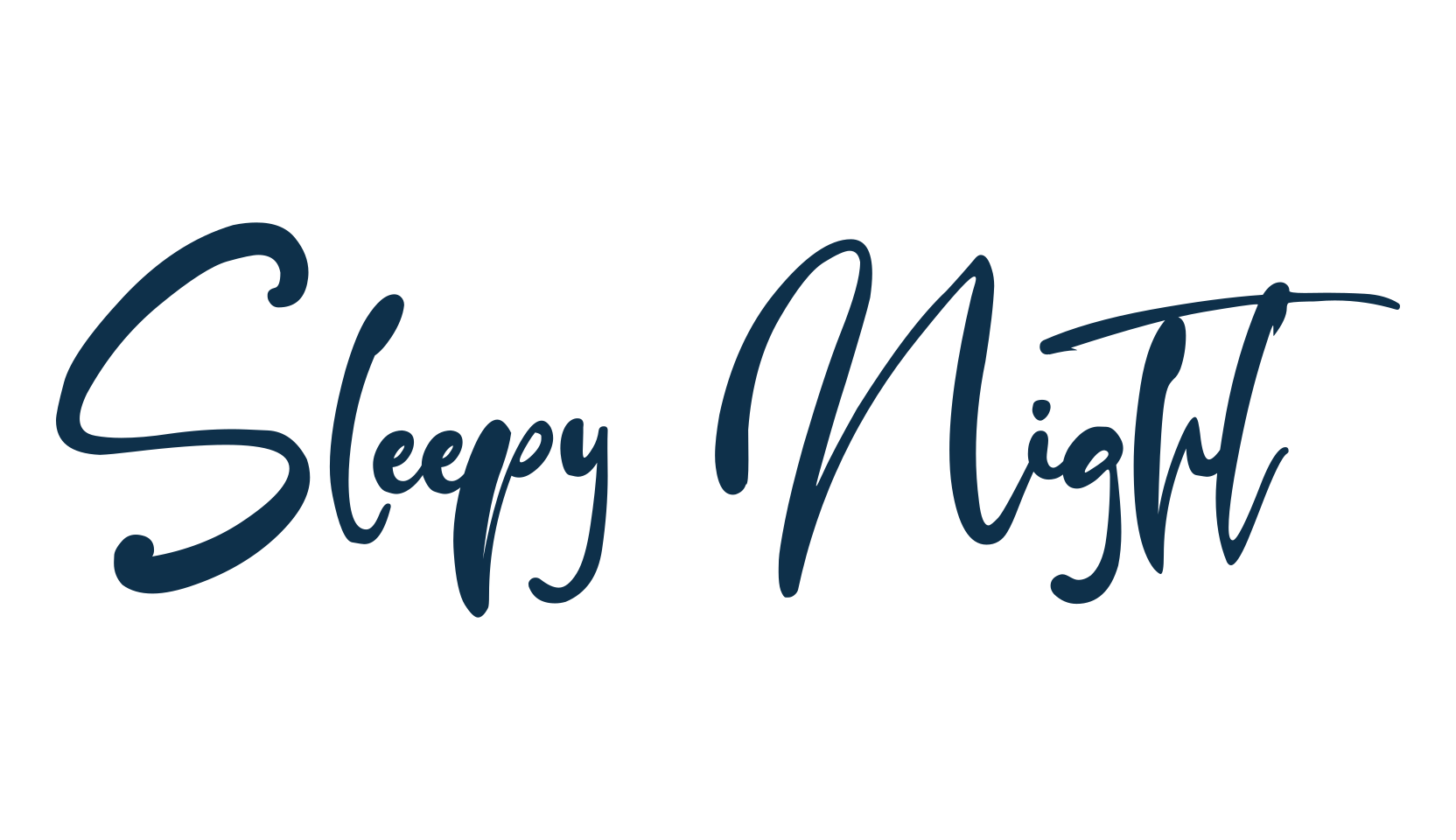 Sleepy Night, script handwritten fancy decorative calligraphy font preview