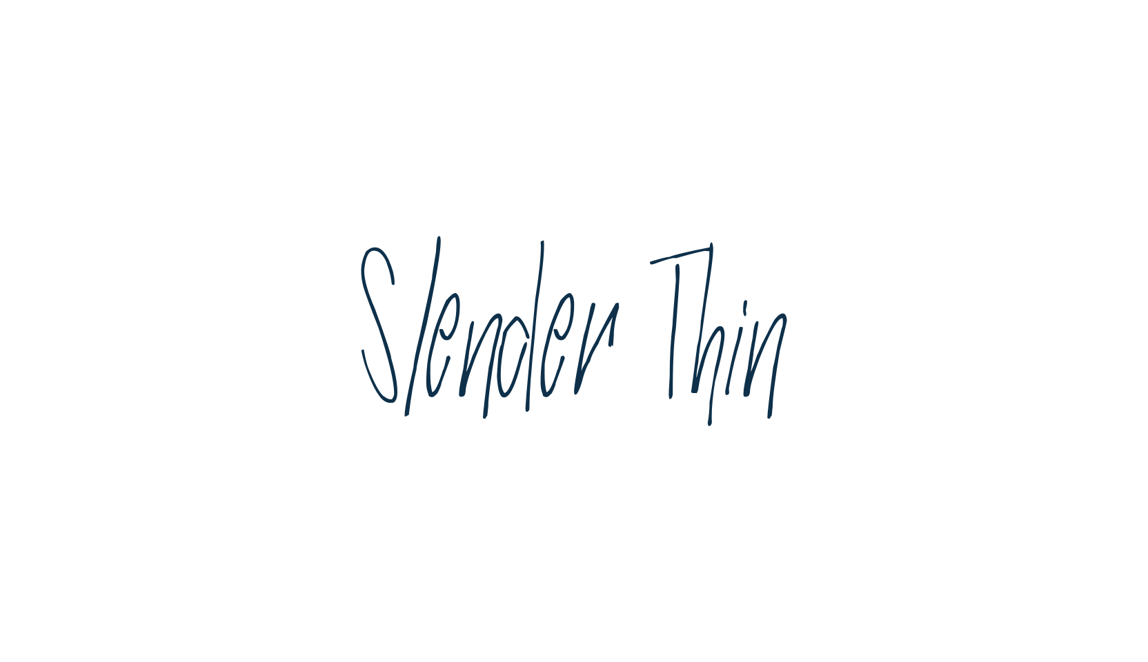 Slender Thin, handwriting font preview