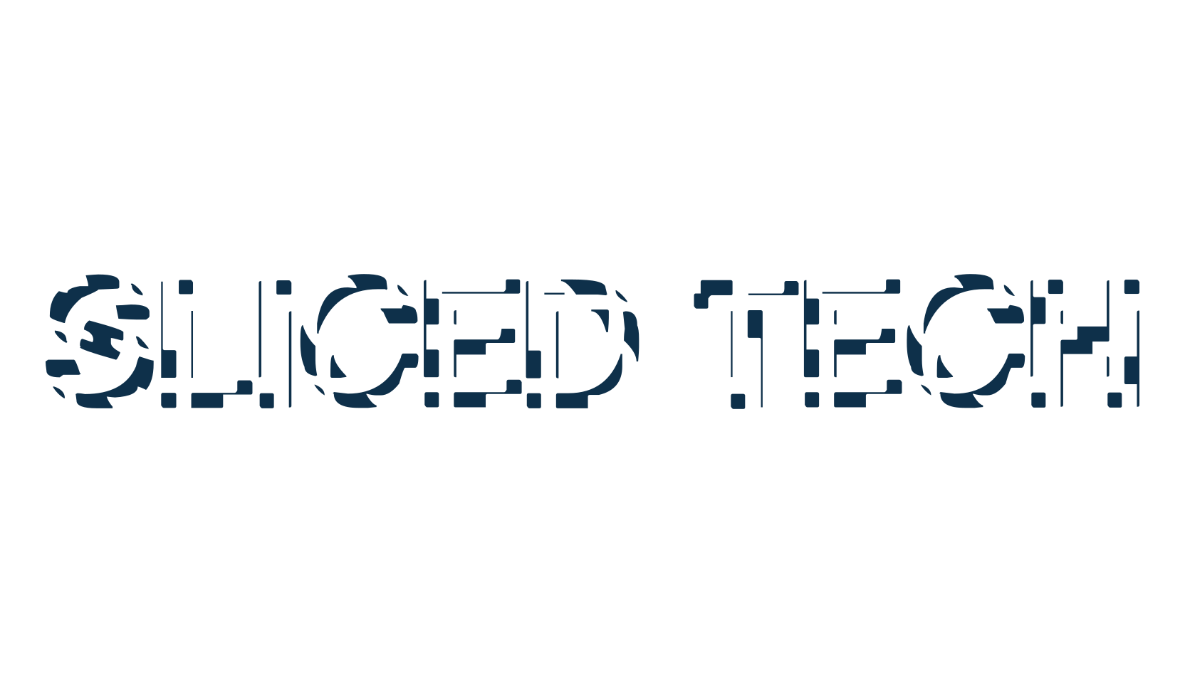 Sliced Tech, distorted font preview